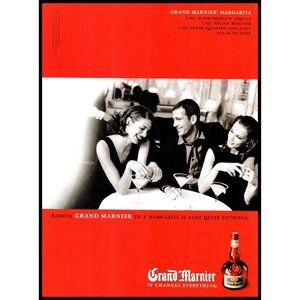 1997 Grand Marnier Liqueur Vintage Print Ad Dinner Drinks Date Threesome Photo